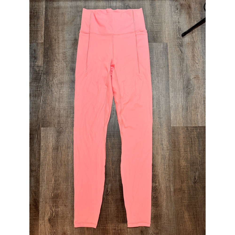 Calia Essential High Rise Leggings Pink Coral Womens Small WAX14202 Activewear